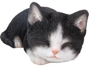 Hi-Line Gift Black & White Kitten Sleeping