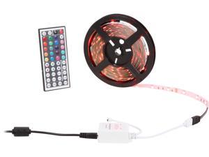 HitLights RGB Multicolor Changing SMD5050 LED Light Strip Kit - 150 LEDs, 16.4 Ft Roll, Cut to Length, Includes 60W Adapter and 44 Key Controller - Color Changing, 149 Lumens per foot