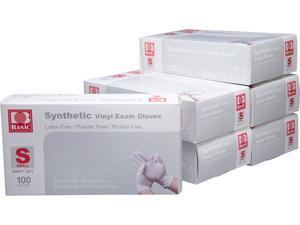 Basic Brand Synthetic Vinyl Exam Gloves 100pcs per Box, 6 Boxes, Small Size Basic Brand Synthetic Vinyl Exam Gloves 100pcs per Box, 6 Boxes, Small Size