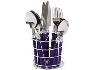 Gibson Sensations II 16 Piece Flatware Set with Cobalt Plastic Handle with Wire Gibson Sensations II 16 Piece Flatware Set with Cobalt Plastic Handle with Wire