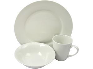 Gibson 118321.12 Noble Court Fine Ceramic 12 Piece Dinnerware Set, White Gibson 118321.12 Noble Court Fine Ceramic 12 Piece Dinnerware Set, White