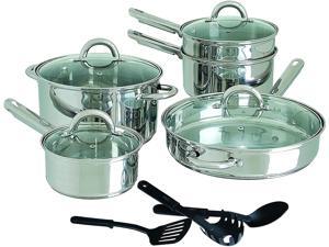 Gibson Home Abruzzo 12 Piece Stainless Steel Cookware Set Gibson Home Abruzzo 12 Piece Stainless Steel Cookware Set