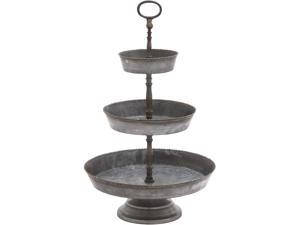 Cedar Crest 306885 Grey Iron Farmhouse 3 Tier Tray Stand Cedar Crest 306885 Grey Iron Farmhouse 3 Tier Tray Stand