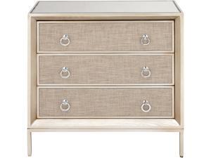 Cedar Crest 305531 Beige Linen and Wood Glam Chest Cedar Crest 305531 Beige Linen and Wood Glam Chest