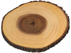 Lipper International Inc Acacia Tree Bark Footed Server for Cheese, Crackers, and Hors D'oeuvres, Large