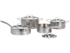 Cuisinart 8-Piece Vintage Hand Hammered Tri-Ply Cookware Set