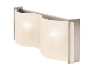 Access Lighting Mercury Wall & Vanity- 2 Light Brushed Steel Finish w/ Frosted Glass Brushed Steel Bathroom Lighting Access Lighting Mercury Wall & Vanity- 2 Light Brushed Steel Finish w/ Frosted Glass Brushed Steel Bathroom Lighting
