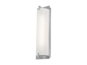 Access Lighting Bo Wall & Vanity- 2 Light Brushed Steel Finish w/ Opal Glass Brushed Steel Bathroom Lighting Access Lighting Bo Wall & Vanity- 2 Light Brushed Steel Finish w/ Opal Glass Brushed Steel Bathroom Lighting