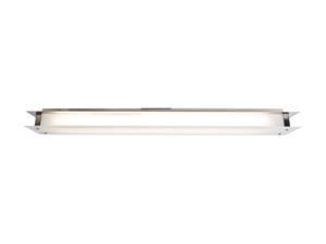 Access Lighting Vision Fluorescent Ceiling Wall Fixture - 2 Light Brushed Steel Finish w/ Frosted Glass Brushed Steel Lighting