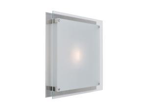Access Lighting Vision Wall Fixture/Flush - 1 Light Brushed Steel Finish w/ Frosted Glass