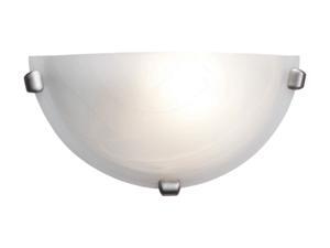 Access Lighting Mona Wall Sconce - 1 Light Brushed Steel Finish w/ Alabaster Glass Access Lighting Mona Wall Sconce - 1 Light Brushed Steel Finish w/ Alabaster Glass