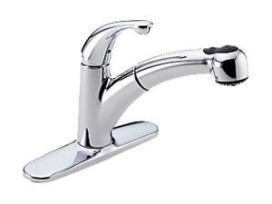 DELTA 467-DST Palo Single Handle Pull-Out Kitchen Faucet