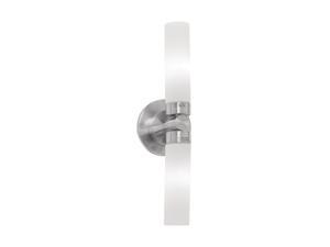 Access Lighting Lynx Wall & Vanity - 2 Light Brushed Steel Finish w/ Opal Glass Brushed Steel Bathroom Lighting Access Lighting Lynx Wall & Vanity - 2 Light Brushed Steel Finish w/ Opal Glass Brushed Steel Bathroom Lighting