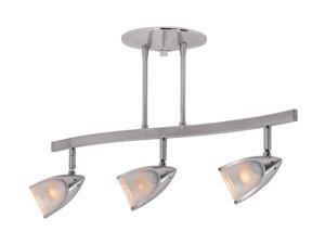 Access Lighting Comet 3 Light Brushed Steel Finish w/ Opal Glass Brushed Steel Semi Flush
