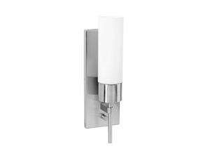 Access Lighting Aqueous Wall Fixture with On/Off Switch - 1 Light Brushed Steel Finish w/ Opal Glass