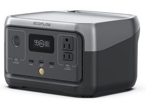 EF ECOFLOW Portable Power Station River 2, 256Wh LiFeP04 Battery/ 1 Hour Fast Charging, 2 Up to 600W AC Outlets, Solar Generator (Solar Panel Optional) for Outdoor Camping/RVs/Home Use