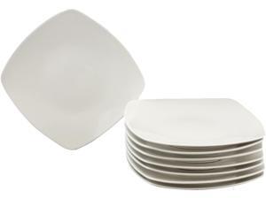 Gibson Overseas Zen Buffetware 10.75 in. Dinner Plate Set White