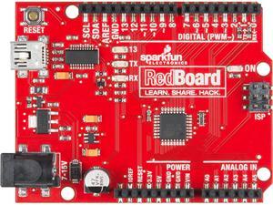 SparkFun RedBoard - Programmed with Arduino Breadboard, Compatible Development Board with R3 Footprint Microcontroller Serves as Physical Computing Learning Platform Connect to Computer with USB Mini-