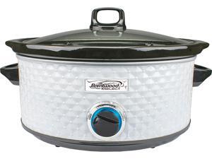 Brentwood SC-157W Diamond Pattern Slow Cooker, 7 Quart - White Brentwood SC-157W Diamond Pattern Slow Cooker, 7 Quart - White