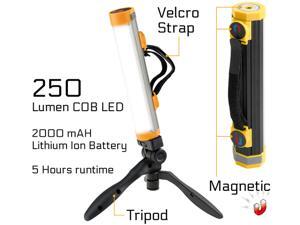 Powerglow Rechargeable Work Light 250LM COB LED USB Magnets Tripod - 240242 Powerglow Rechargeable Work Light 250LM COB LED USB Magnets Tripod - 240242