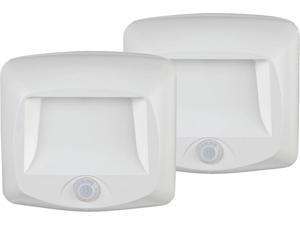 Mr Beams MB532 Wireless Motion Sensing 35 Lumen LED Step/Deck Lights, White, 2-Pack