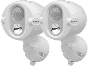 Mr Beams MBN342 Wireless Motion Sensing 200 Lumen LED NetBright® Networked Spotlight, White, 2 Pack