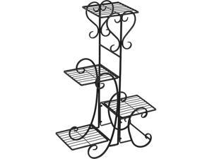 4 TIER Metal Shelves Frame Flower Pot Plant Stand Display Indoor Outdoor Decor 4 TIER Metal Shelves Frame Flower Pot Plant Stand Display Indoor Outdoor Decor