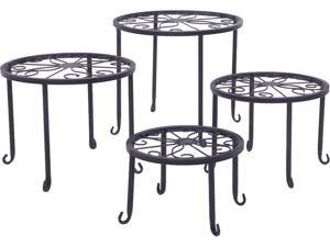 4pcs Metal Outdoor Indoor Pot Plant Stand Garden Decor Flower Rack Wrought Iron 4pcs Metal Outdoor Indoor Pot Plant Stand Garden Decor Flower Rack Wrought Iron