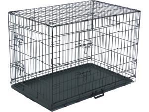 36" Dog Crate Fold Metal Pet Cage Kennel House for Animal 2 Door w/Tray 36" Dog Crate Fold Metal Pet Cage Kennel House for Animal 2 Door w/Tray