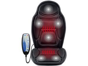 [Snailax Official Shop ] Massage Car Seat Cushion - 6 Vibrating Massage Nodes & 3 Heating Pad, Car Back Massager with Heat, Seat Warmer Cover for Car Truck 262A