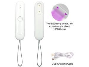 UV Disinfection Lamp Handheld USB Charge UV LED Light Portable Hand Held Sterilizer Wand Without Chemicals for Hotel Car Travel Use Sterilization
