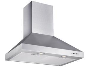 Chef 30” WM-530SS-30B Wall Mount Range Hood w/ Powerful Blower, Mechanic Button Control, Six-Layer Aluminum Filter, Halogen Lamps, Fits 6” Duct or Ductless Chef 30” WM-530SS-30B Wall Mount Range Hood w/ Powerful Blower, Mechanic Button Control, Six-Layer Aluminum Filter, Halogen Lamps, Fits 6” Duct or Ductless
