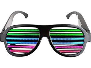 Light up LED Glasses Multi Color Sound & Music Flashing Light Rechargeable Eyeglasses with USB Charger for Kids and Adults in Disco, Party, Halloween, Christmas Gifts Light up LED Glasses Multi Color Sound & Music Flashing Light Rechargeable Eyeglasses with USB Charger for Kids and Adults in Disco, Party, Halloween, Christmas Gifts