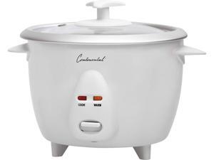 Continental Electric 12 Cups of Cooked Rice (6 Cups Uncooked) Rice Cooker with Glass Lid, White CE23211 Continental Electric 12 Cups of Cooked Rice (6 Cups Uncooked) Rice Cooker with Glass Lid, White CE23211