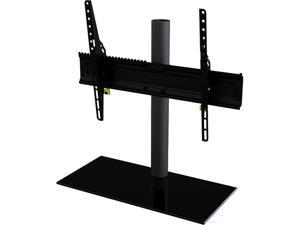 AVF B602BB-A  Universal Table Top TV Stand/Base - Adjustable Tilt and Turn - for most TVs 46-inch to 65-inch - Black/Black