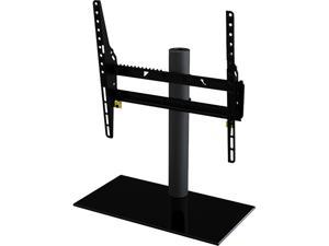 AVF B402BB-A  Universal Table Top TV Stand/Base - Adjustable Tilt and Turn - for most TVs 37-inch to 55-inch - Black/Black