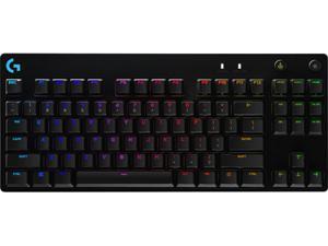 Logitech G Pro Mechanical TKL Wired Gaming Keyboard GX Blue Clicky Switch + RGB Lightsync Backlit Keys, 920-009388