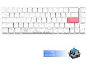 Ducky One 2 SF 65% RGB LED Mechanical Keyboard, White w/ Cherry MX Blue Switches