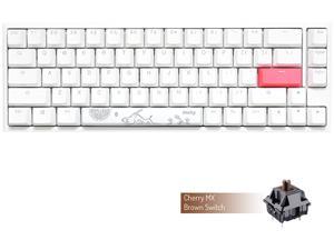 Ducky One 2 SF 65% RGB LED Mechanical Keyboard, White w/ Cherry MX Brown Switches