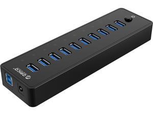 ORICO SuperSpeed USB3.0 10 Port Hub With VL812 Controller 3.3Ft. USB Date Cable for PC Laptop Windows and Mac OS Data Transmission -Black (P10-U3-US-V1) ORICO SuperSpeed USB3.0 10 Port Hub With VL812 Controller 3.3Ft. USB Date Cable for PC Laptop Windows and Mac OS Data Transmission -Black (P10-U3-US-V1)