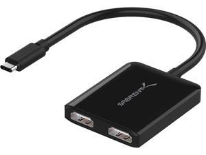 Sabrent USB Type-C Dual HDMI Adapter [Supports Up to Two 4K 30Hz Monitors, Compatible with Windows Systems Only] (DA-UCDH)