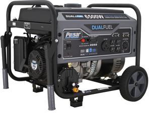 Pulsar G65BN Portable Gas/LPG Dual Fuel Generator - 5500 Rated Watts & 6500 Peak Watts - RV Ready - CARB Compliant