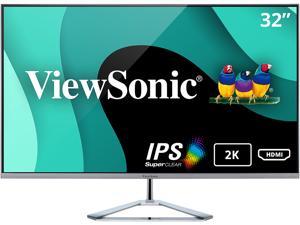 ViewSonic VX3276-2K-MHD 32 Inch Frameless Widescreen IPS 1440p Monitor with HDMI DisplayPort and Mini DisplayPort
