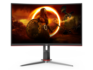 AOC 27 Curved Frameless UltraFast Gaming Monitor FHD 1080p 05ms 240Hz FreeSync HDMIDPVGA Height Adjustable 3Year Zero Dead Pixel Guarantee Black 27 FHD Curved C27G2Z
