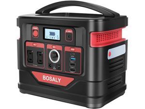BOSALY Portable Power Station, 296Wh CPAP Charger Lithium Backup Battery Pack 110V 300W Solar Generator Pure Sine Wave AC Outlet USB DC Supply for Outdoors Camping Travel Hunting Emergency