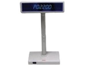 Posiflex PD2600S Pole Display, 2 x 20 VFD, 9mm Characters, Serial, 300mm Pole and Stand, Power Adaptor