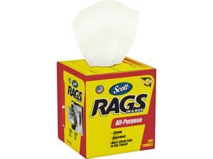 Scott Rags In A Box (75260), White, 200 Shop Towels / Box, 8 Boxes / Case Scott Rags In A Box (75260), White, 200 Shop Towels / Box, 8 Boxes / Case