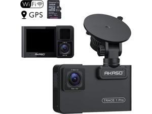 AKASO Trace 1 Pro Dual Lens Car Dash Camera, 2K Dash Cam WiFi with Phone App External GPS Front and Inside Lens with Sony STARVIS Dual Record 1080p30 340° Coverage Included 32GB Card Fatigue Reminder AKASO Trace 1 Pro Dual Lens Car Dash Camera, 2K Dash Cam WiFi with Phone App External GPS Front and Inside Lens with Sony STARVIS Dual Record 1080p30 340° Coverage Included 32GB Card Fatigue Reminder