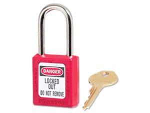 Master Lock Government Safety Lockout Padlock Zenex 1 1/2" Red 1 Key 6/Box