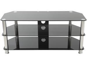 AVF SDC1140CM-A TV Stand with Cable Management for up to 55" TVs, Black Glass, Chrome Legs AVF SDC1140CM-A TV Stand with Cable Management for up to 55" TVs, Black Glass, Chrome Legs